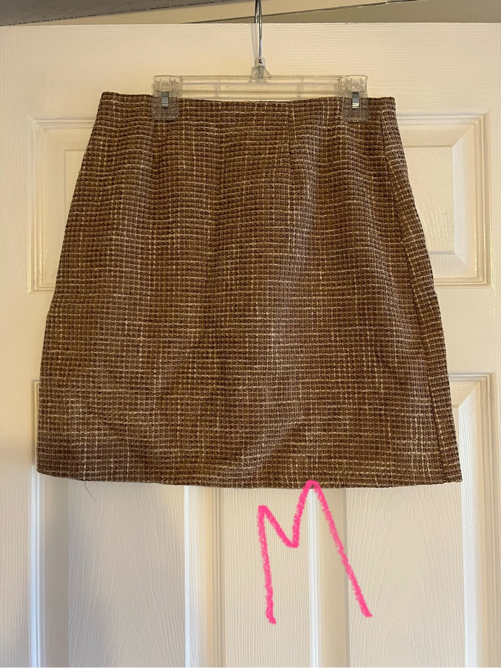 Pink Lily Brown Plaid Mini Skirt